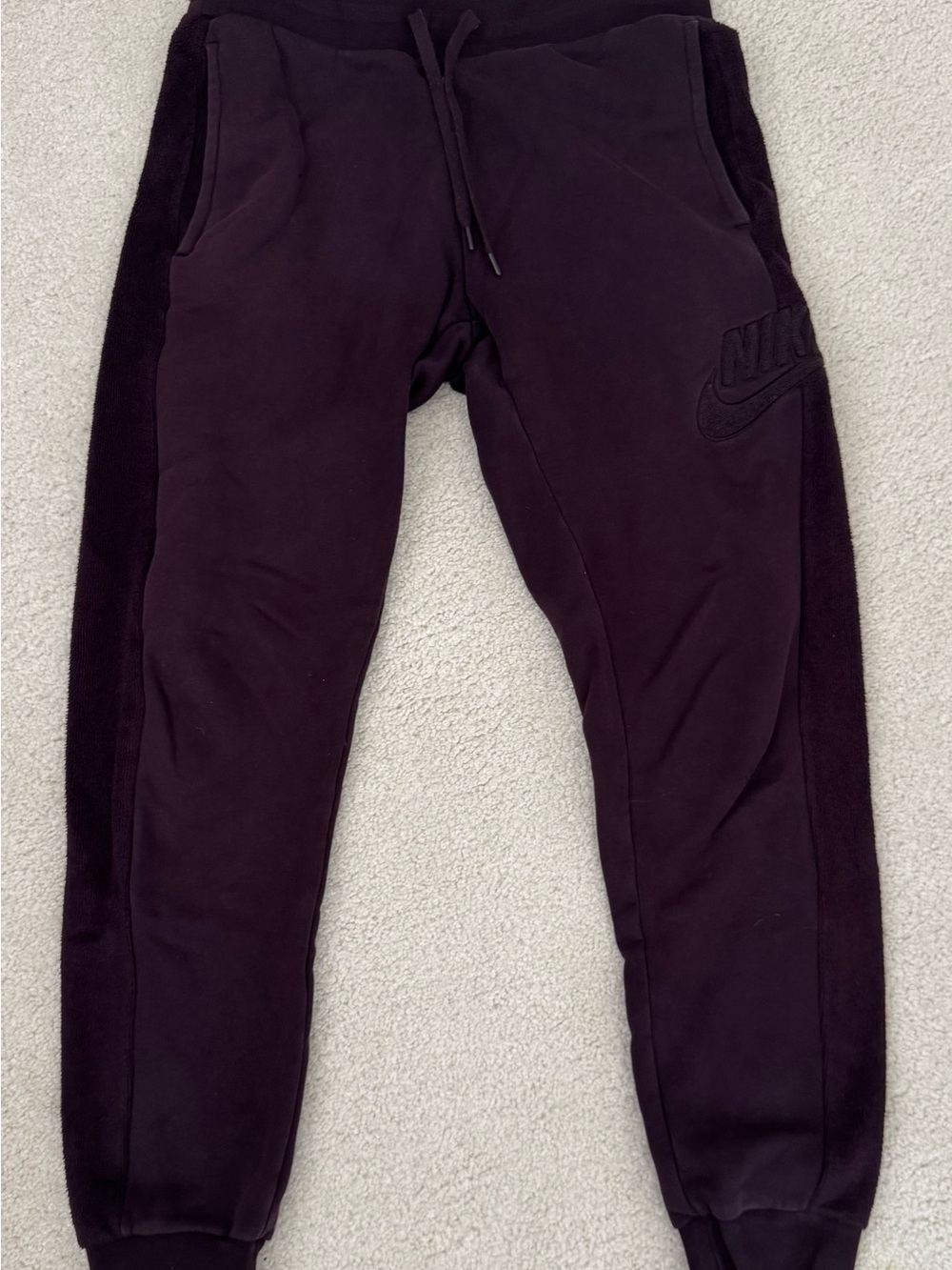 Nike Men's Dark Maroon Fleece Joggers